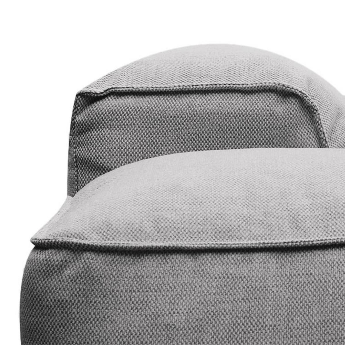 ECKSOFA mit Rundecke - Hellgrau/Schwarz, Kunststoff/Textil (325/260cm) - home24