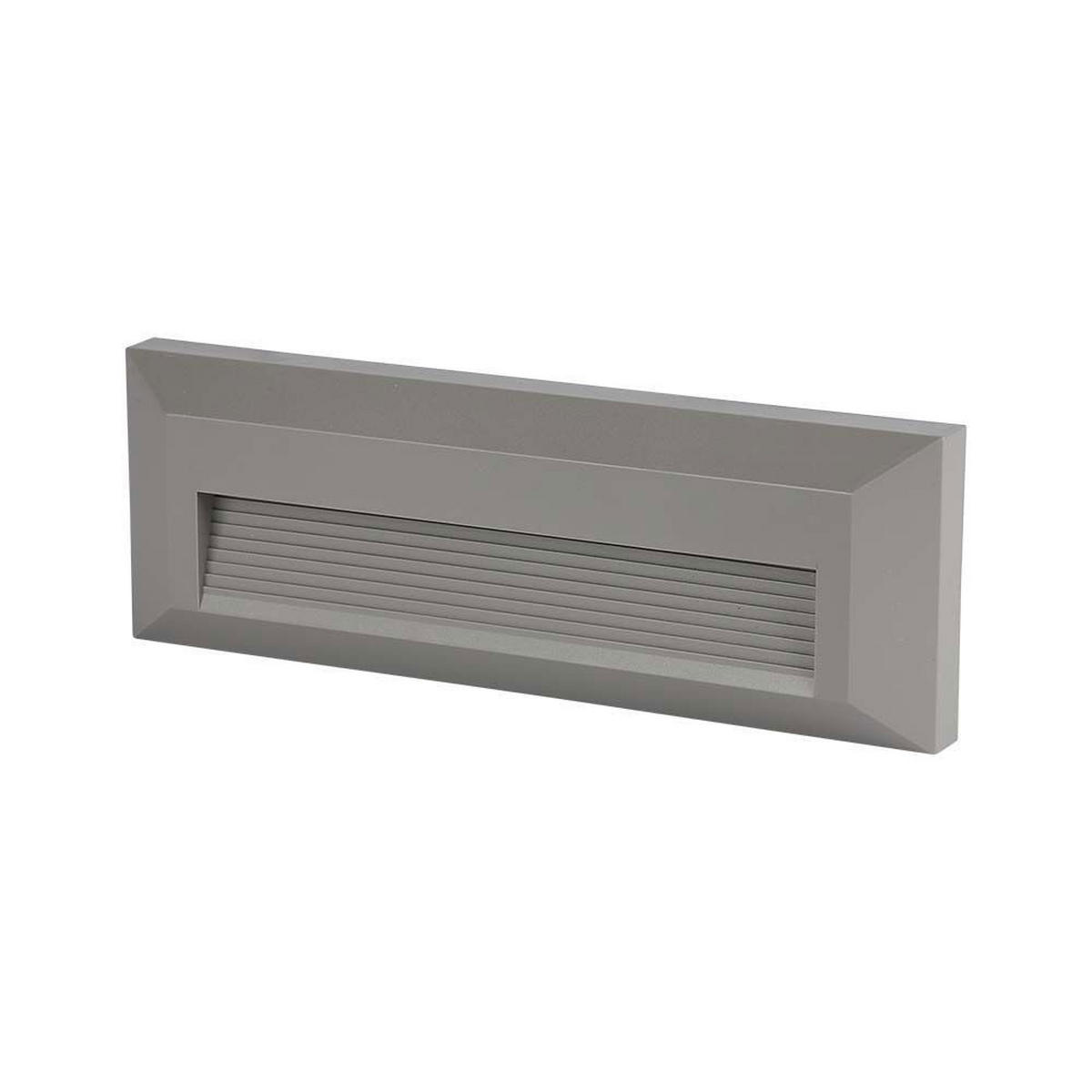 LED AUSSENLEUCHTE Hauswand Grau rechteckig - Grau, Kunststoff (23/2.8/8cm)