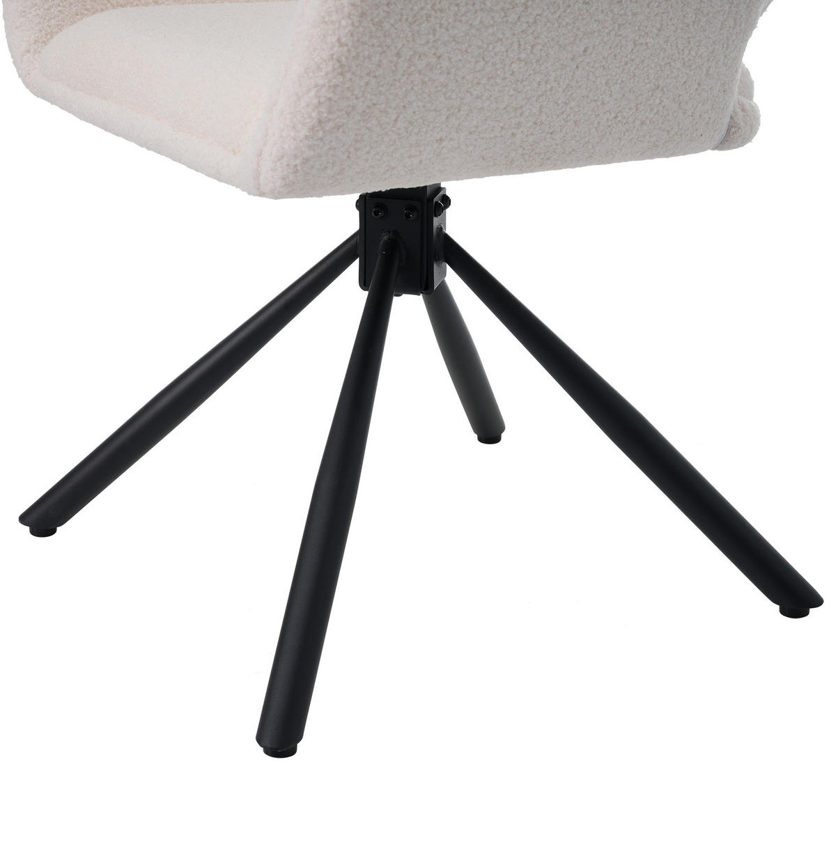 STUHL drehbar mit Armlehnen Sherpa White 6er-Set - Weiß, Metall (60/80/60.2cm) - Meubliv