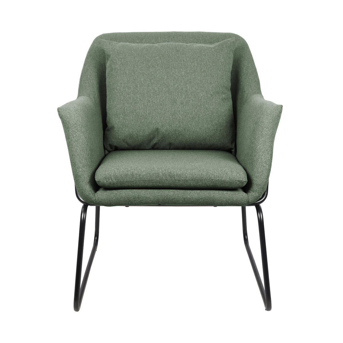 LOUNGESESSEL JOSIE Stoffbezug Grün - Schwarz/Grün, Textil (68/82/64cm) - SVITA