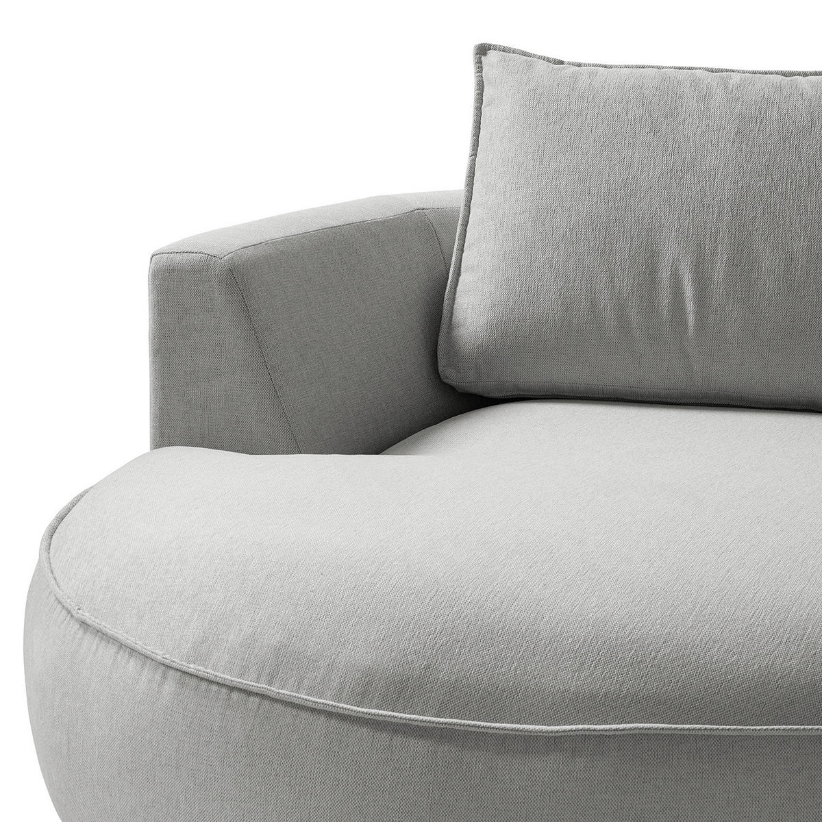 OTTOMANE - modular - Hellgrau/Schwarz, Kunststoff/Textil (196/82/146cm) - home24