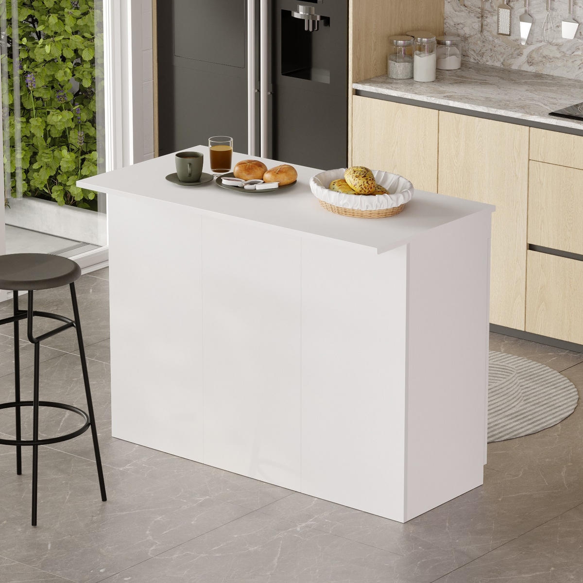 ESSTISCH orlando weiss - Weiß, Holz (120/60/88cm) - Habitat Garten