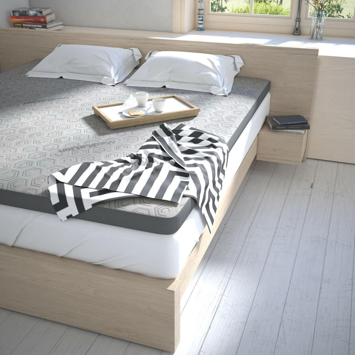 TOPPER MULTIFLEX 3-Zonen Komfort 90x200cm - Grau, Textil (90/200cm) - JEKATEX