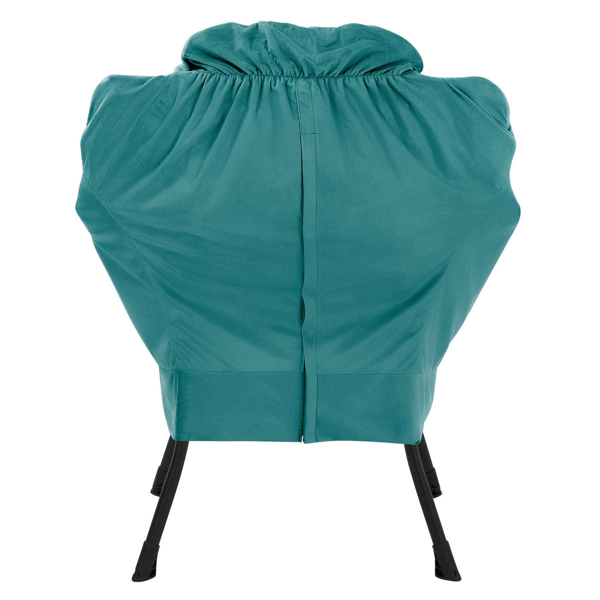 RELAXSESSEL Samt Petrol - Petrol, Metall (97/95/82cm) - ML-DESIGN