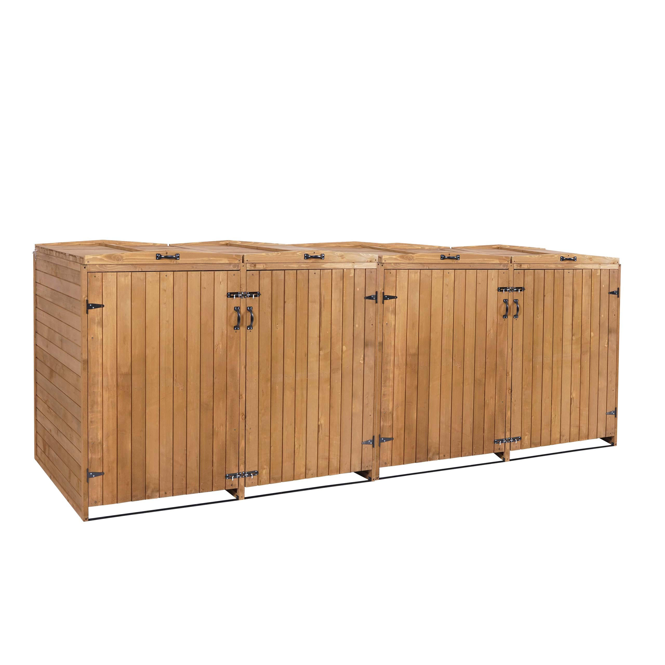 4ER-/8ER-MÜLLTONNENVERKLEIDUNG Braun - Braun, Holz (316/126/98cm) - MCW