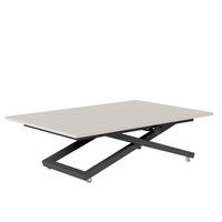 COUCHTISCH ARIA 120-160/80 cm, Höhenverstellbar, Schwarz / Kaschmir - Kaschmir/Schwarz, Holzwerkstoff/Metall (120/80/38cm) - Idohome