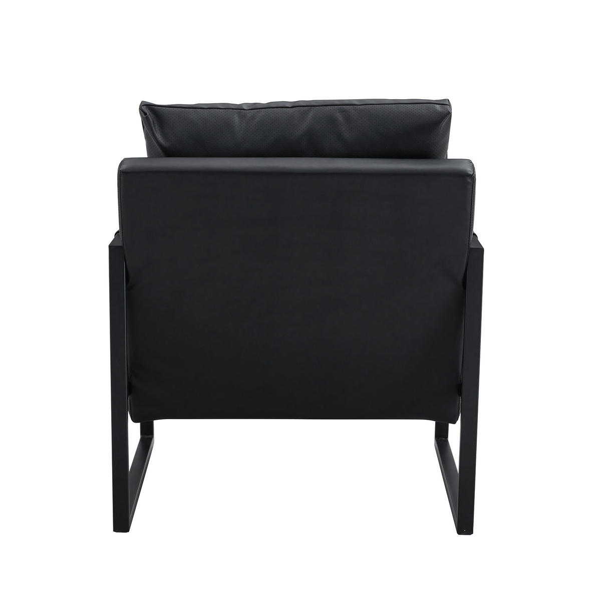SESSEL mit schwarzem Metallrahmen, DE-42370, Schwarz - Schwarz, Metall (75.5/75.2/68.6cm) - ComfortXL