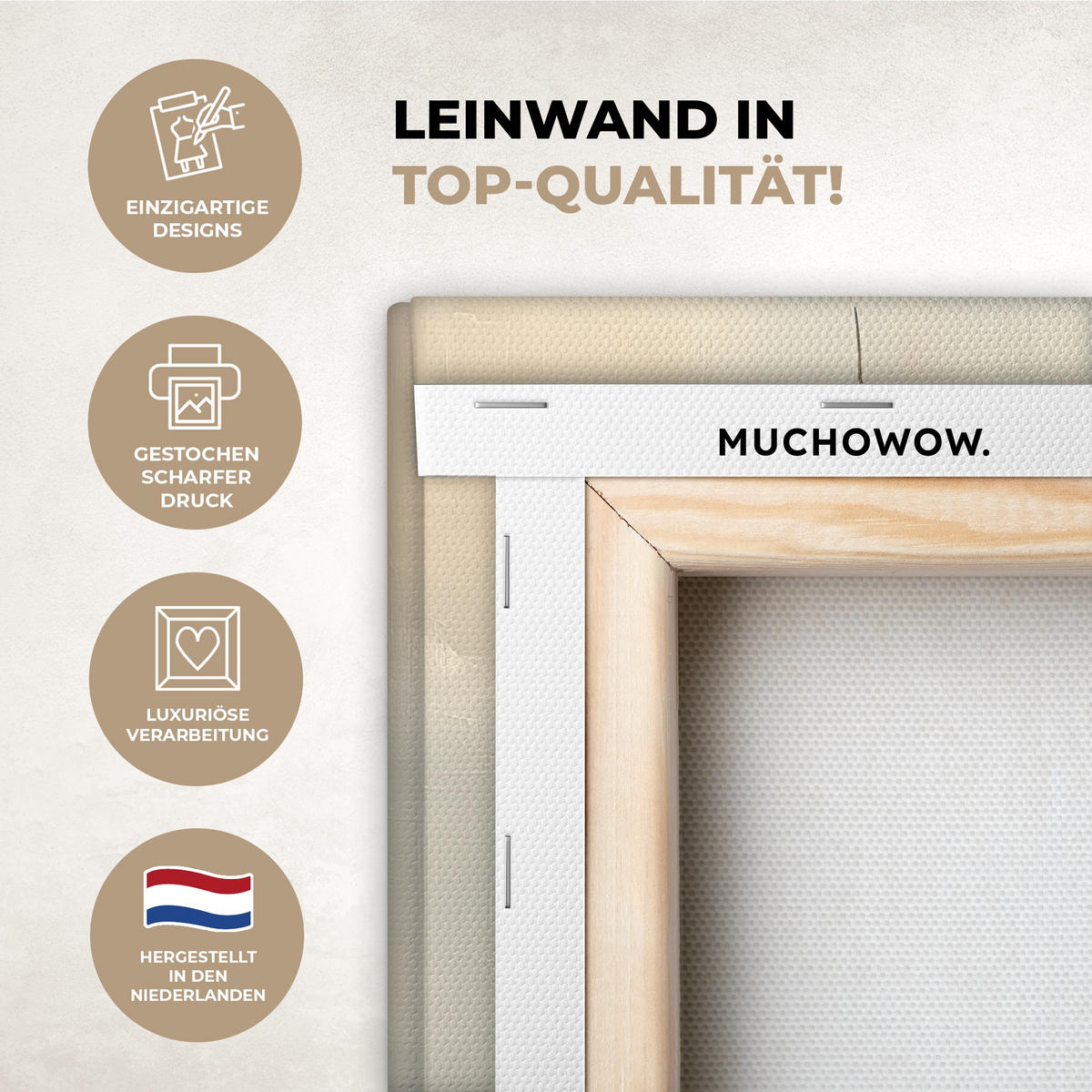 LEINWANDBILD Segelschiff - Meer - Bewölkt Deko Wohnzimmer 20x30 cm - Creme, Textil (20/30cm) - MuchoWow