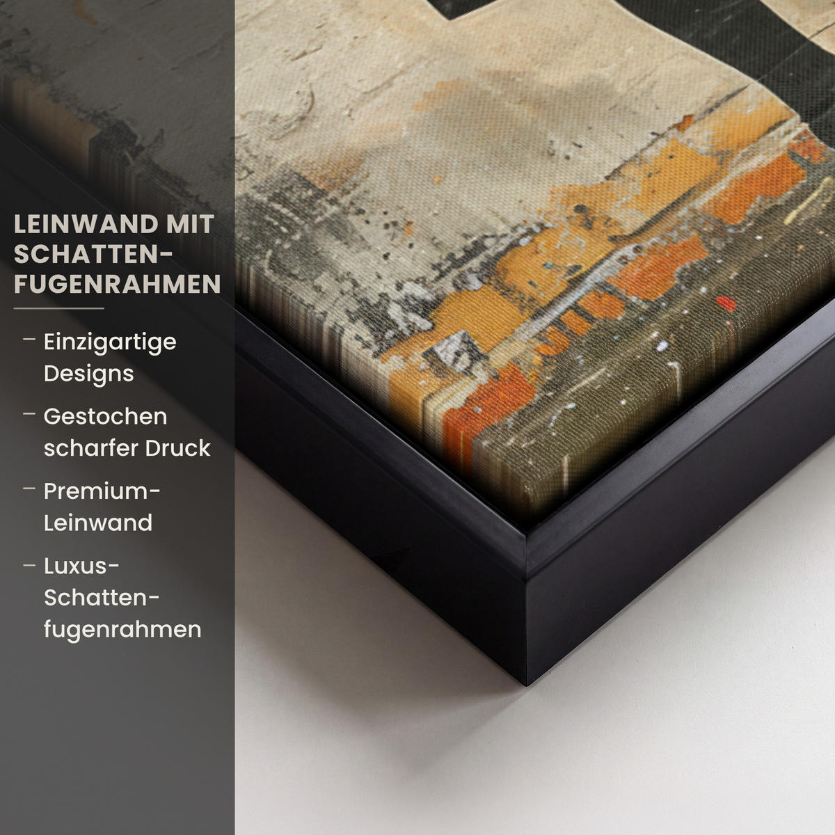 LEINWAND Bilder mit Rahmen - Graffiti - Banksy - Mädchen - Straßenkunst - 70x50 - Sandfarben, Textil (70/50cm) - MuchoWow