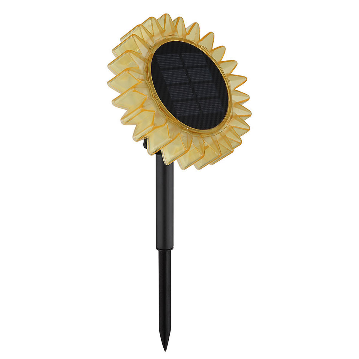 LED AUSSENLEUCHTE Sonnenblume Schwarz Gelb - Schwarz, Kunststoff (13/13/29.5cm) - Globo Lighting