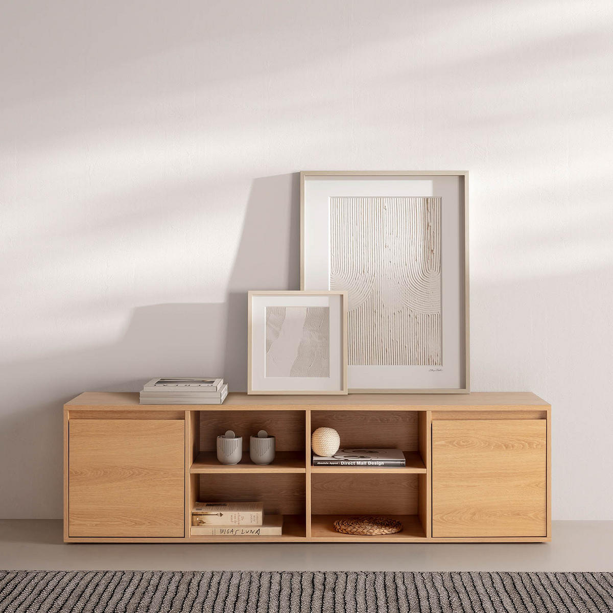 TV-ELEMENT Tori 2 Türen, Eichenfarbe - Honigeiche, Holzwerkstoff (160/46/40cm) - VS Venta-stock