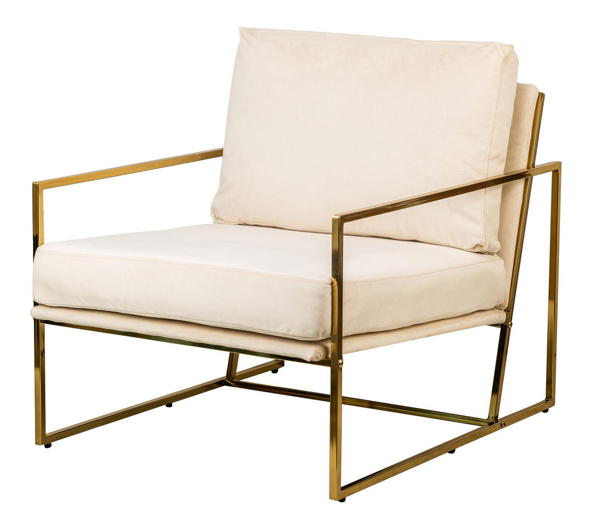 SESSEL Samt Beige - Beige, Textil (68/81/87cm) - Nordlys