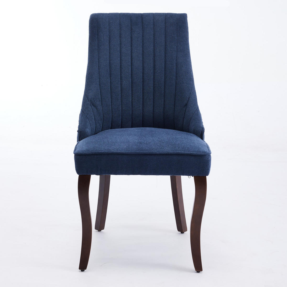 ESSZIMMERSTUHL 2er-Set aus Leinen mit Holzbeinen, Blau - Blau, Textil (64/95.5/50cm)