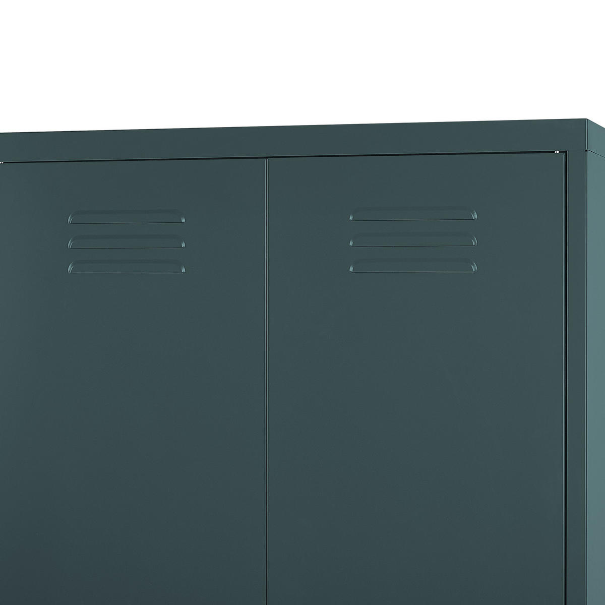 GARDEROBENSCHRANK Stahl dunkelgrau matt 4 Fächer Varna - Grau, Metall (76/171/50cm) - Beliani