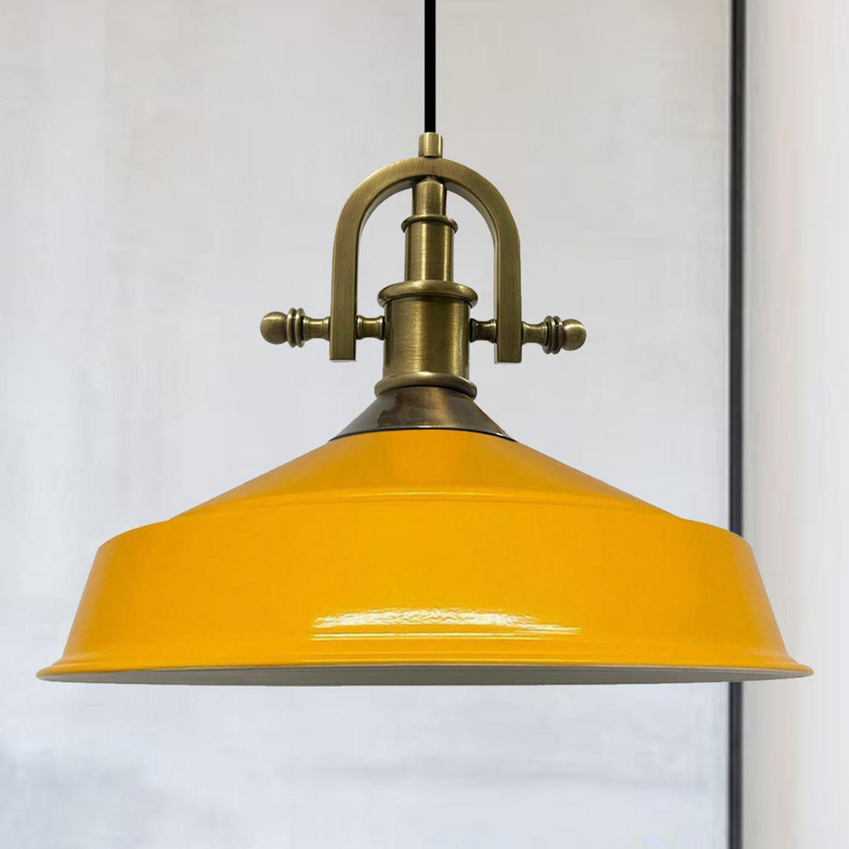 PENDELLEUCHTE Asletl-Marine - Gelb, Metall (41/41/28cm) - Bamyum
