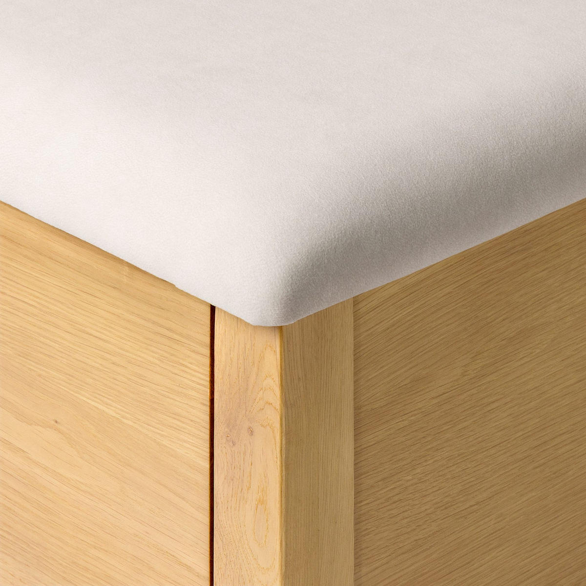 BANK Oslo 55 cm - Beige, Holz (55/45/43cm) - WOODEK