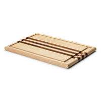 TRANCHIERBRETT mit Streifen, Holz, 37 x 25 cm - Braun, Holz (37/25cm) - Continenta