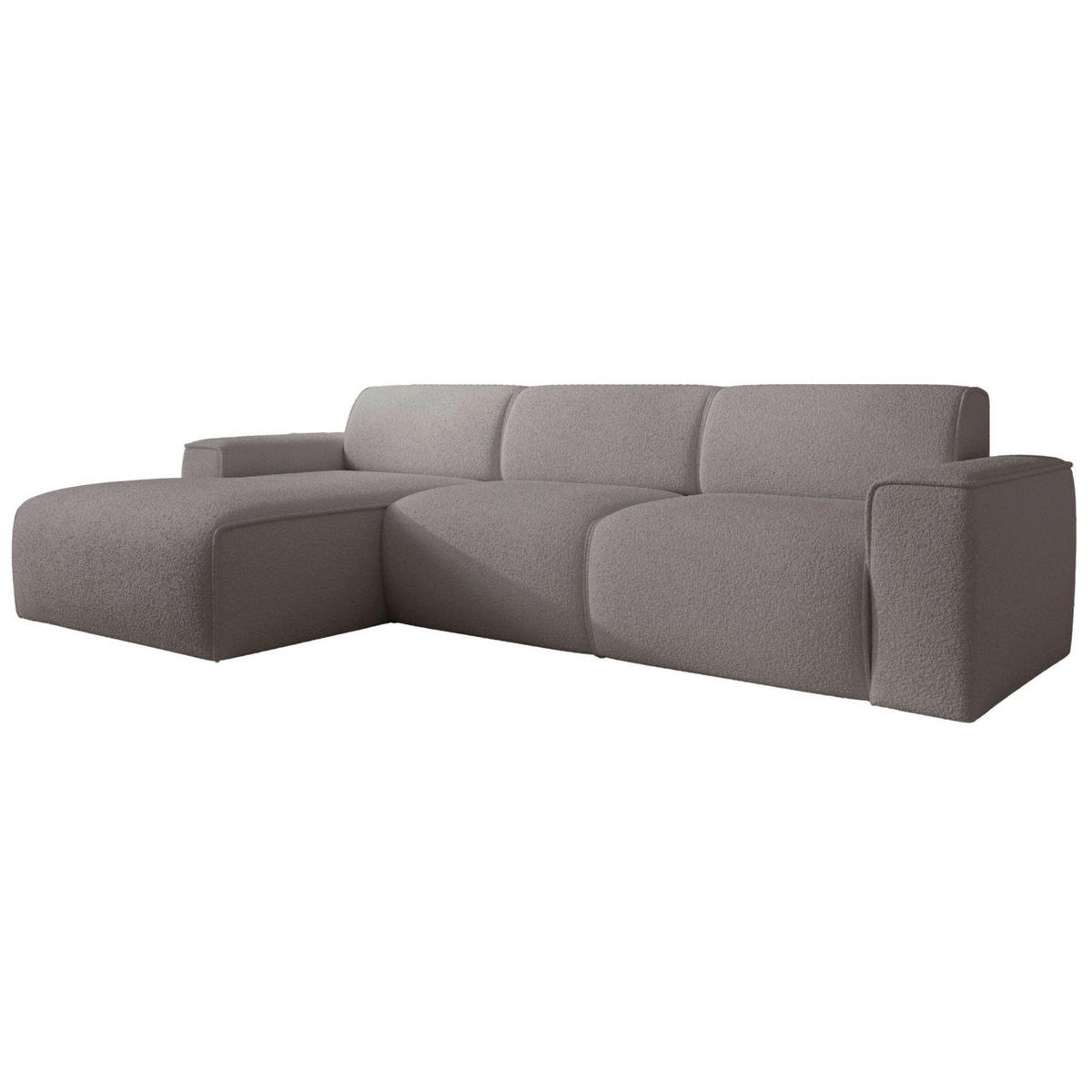 ROHOVÁ POHOVKA Bouvi sivohnedá, vľavo - čierna/sivohnedá, textil/plast (310/165cm) - Selsey