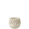 BLUMENTOPF IBIZA - Töpferei - Weiß - L - Ø 15,5 cm - Weiß, Keramik (15.5/14.5cm) - J-Line