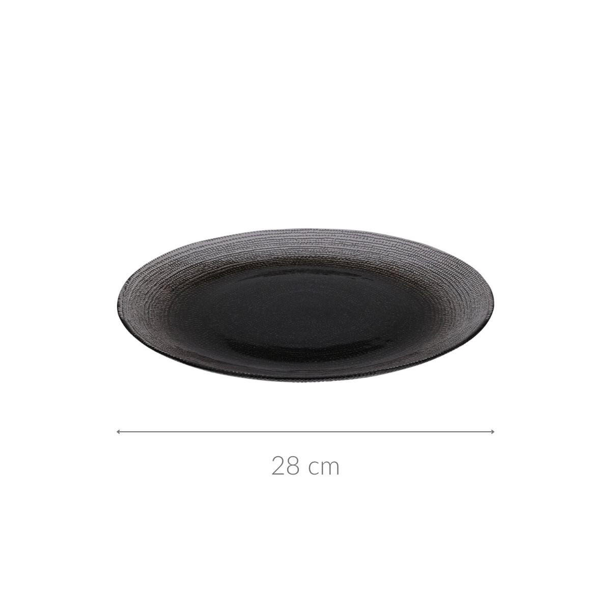 TELLER Lakris Ø 28 cm - Anthrazit, Glas (28cm) - Home Styling Collection