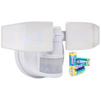 LED-BATTERIE Strahler mit Bewegungsmelder Batteriebetrieben 24x12x12,5cm Weiß - Weiß, Kunststoff (11.5/24/12.5cm) - Northpoint
