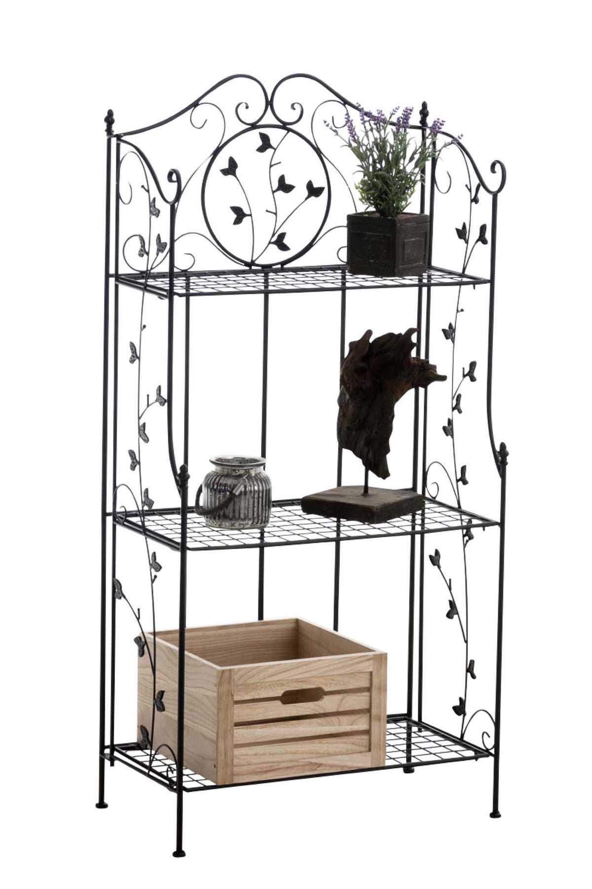 STANDREGAL Remus schwarz - Schwarz, Metall (58/118/33cm) - TPFGarden