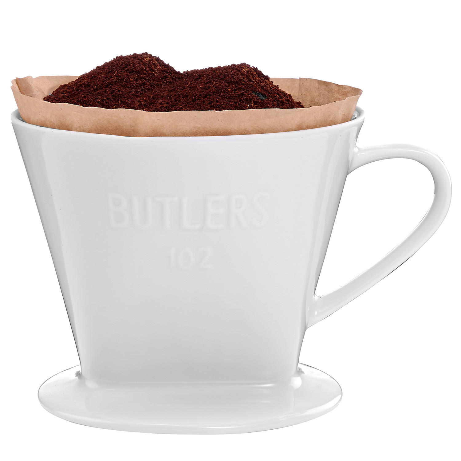 KAFFEEFILTER (6er Set) Traditional - Weiß, Keramik (13/9/16cm) - Butlers