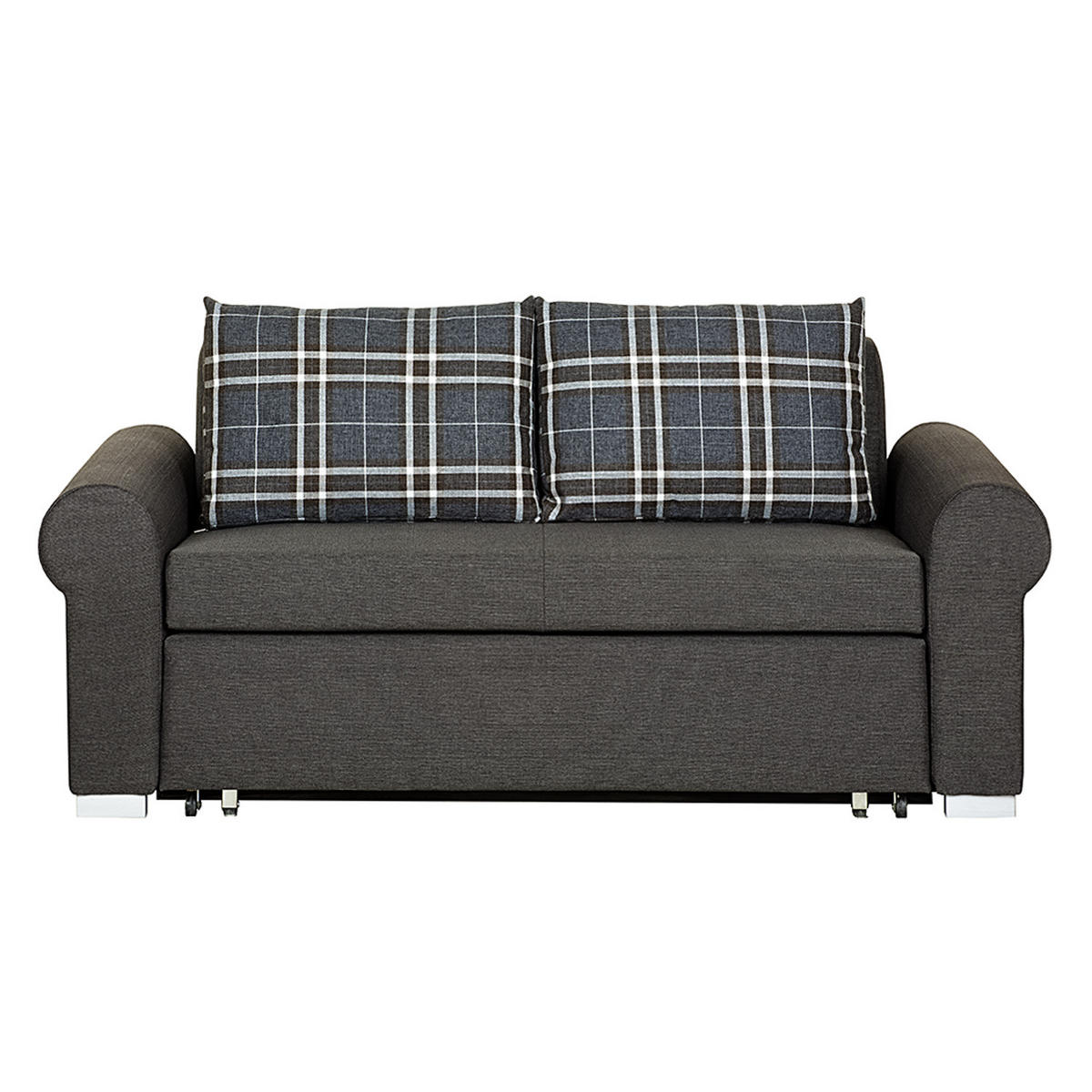SCHLAFSOFA - Blau/Grau, Textil (184/90/90cm) - home24