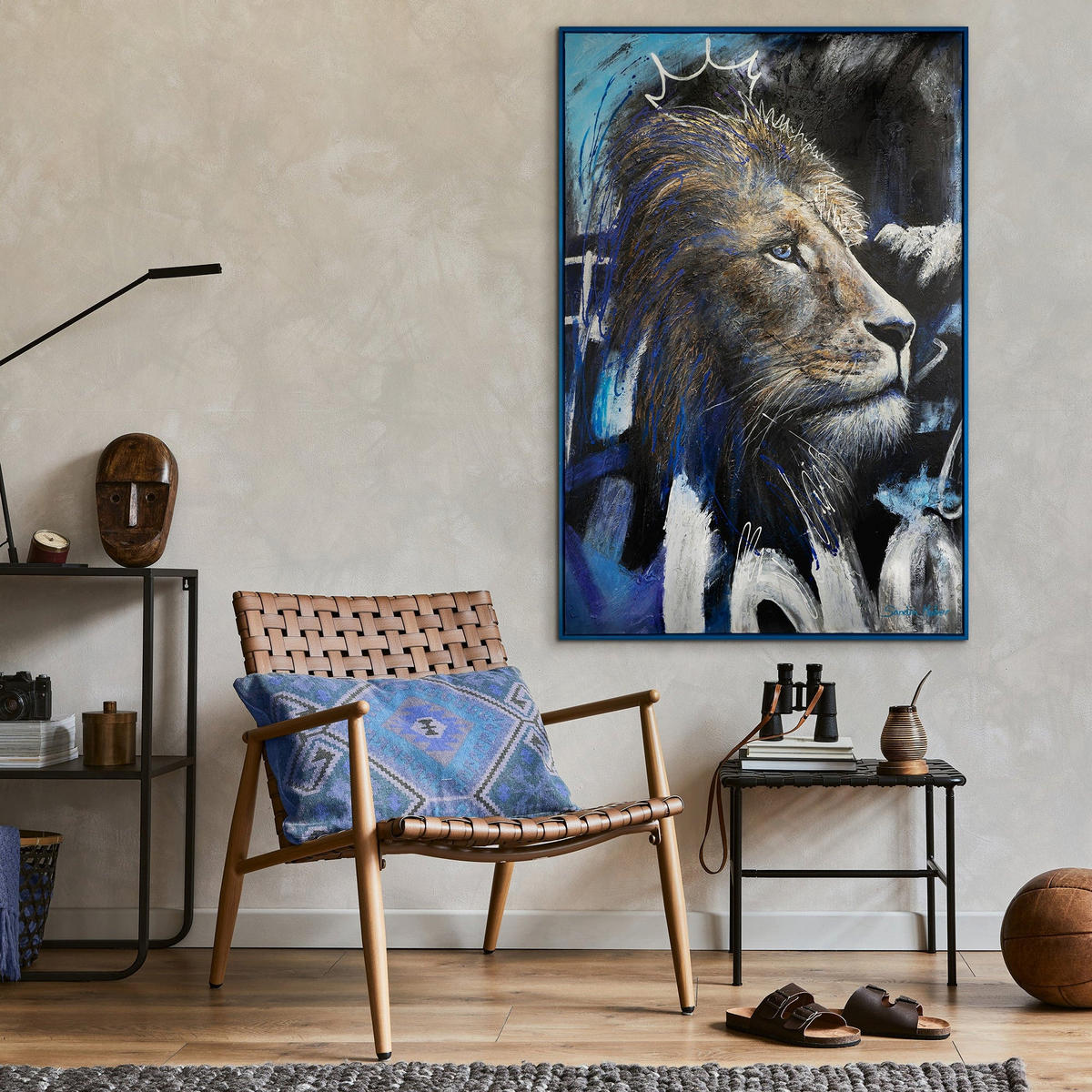 GEMÄLDE Erwachen der Kraft Schattenfugenrahmen Weiß 120x80 cm - Weiß, Holz (120/80cm) - YS-art gallery