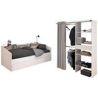 KINDERZIMMER-SET 2-teilig weiß, Jugendzimmer mit Stauraumbett - Weiß, Holzwerkstoff/Metall (203/182/113cm) - Parisot Meuble