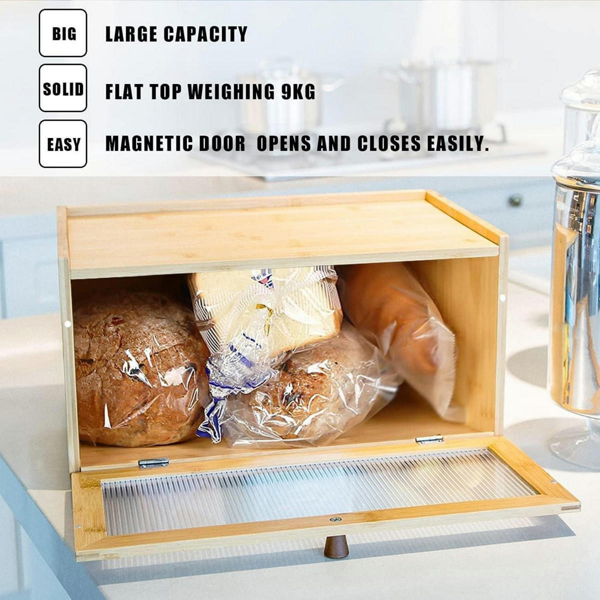 BROTKASTEN Bambus 40 cm - Hellbraun, Naturmaterialien (25/20/40cm)
