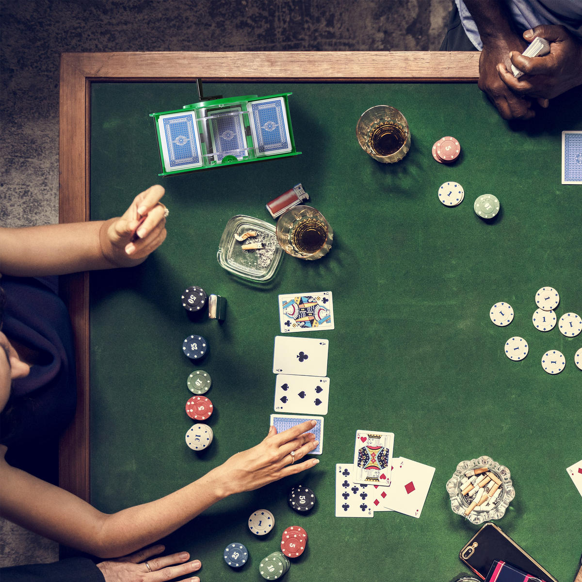 KARTENMISCHMASCHINE - Grün, Kunststoff (23/15cm) - Relaxdays