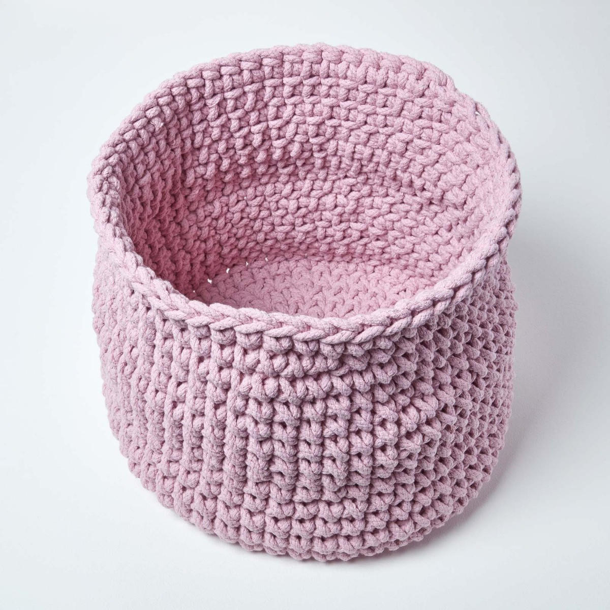 AUFBEWAHRUNGSKORB Baumwolle 42/37 cm - Rosa, Textil (42/42/37cm) - Homescapes