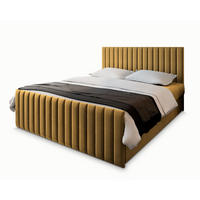 BOXBETT ARION 160x200 cm mit Matratze und Topper, H2+H3 - Gelb - Gelb, Holz (160/200cm) - MASSENO