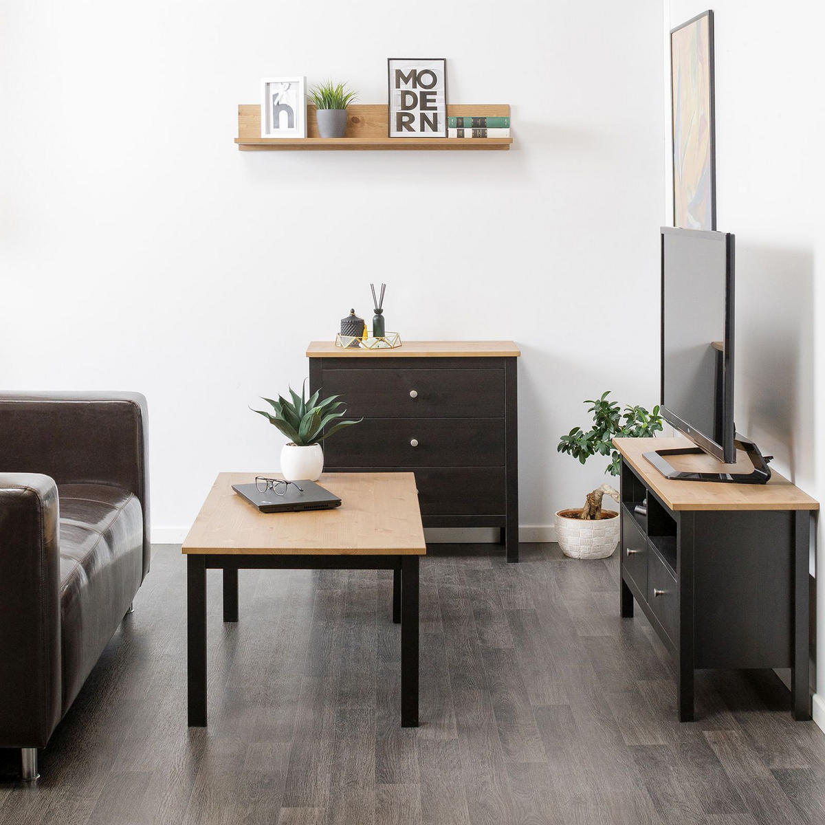 COUCHTISCH Massivholz 60/110/45 cm - Braun, Holz (60/110/45cm) - hagge home
