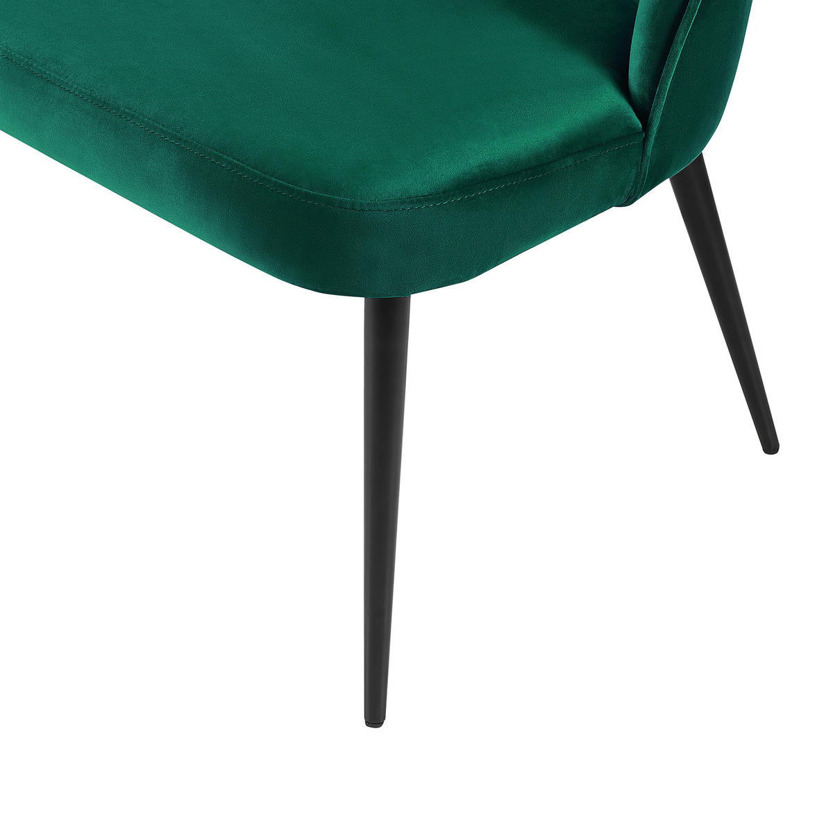 2-SITZER-KÜCHENSOFA Samtstoff Dunkelgrün Osby - Dunkelgrün, Textil (130/85/49cm) - Beliani