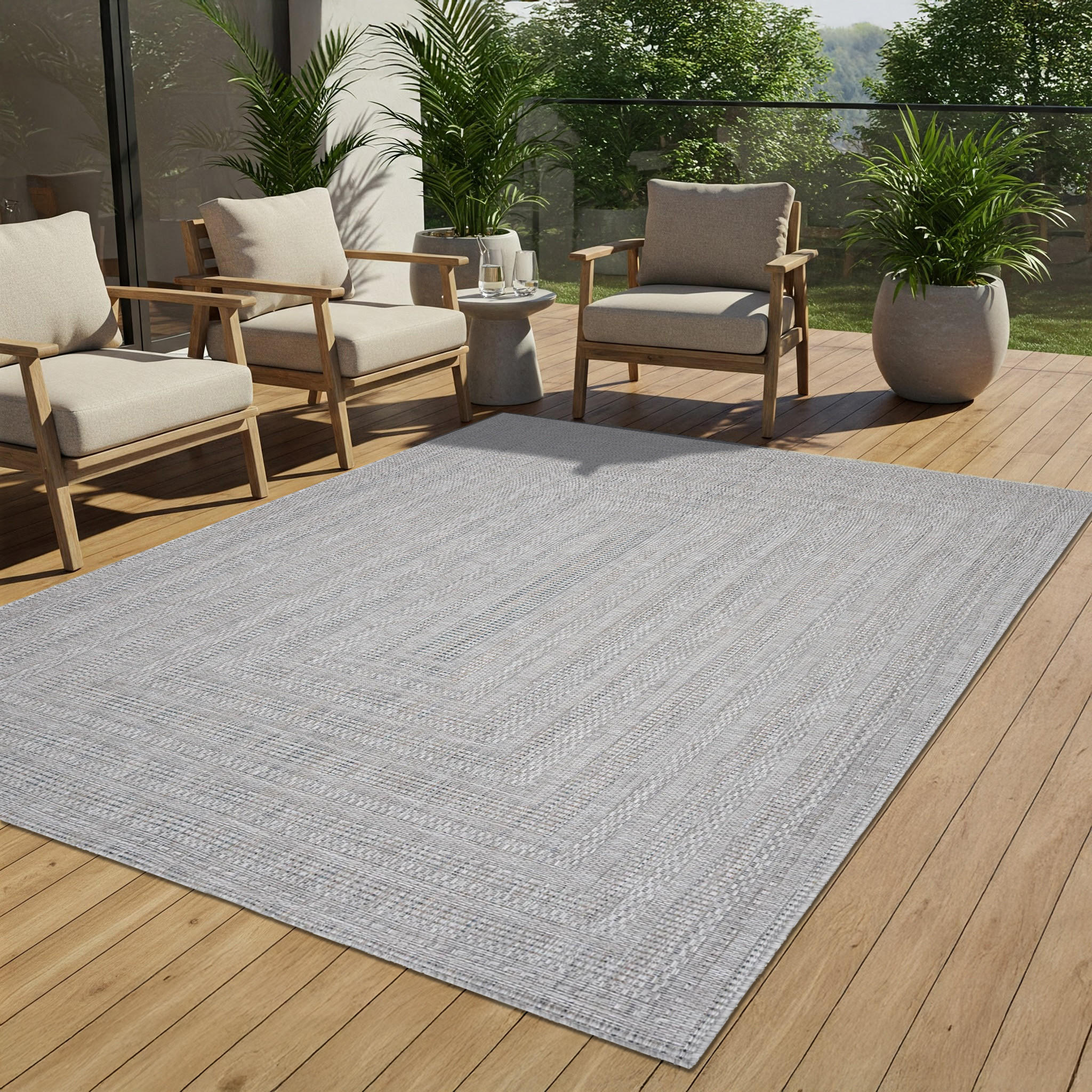 Thumbnail - Tapiso Teppich, Grau, Kunststoff, 80x200 cm, Teppiche & Böden, Teppiche