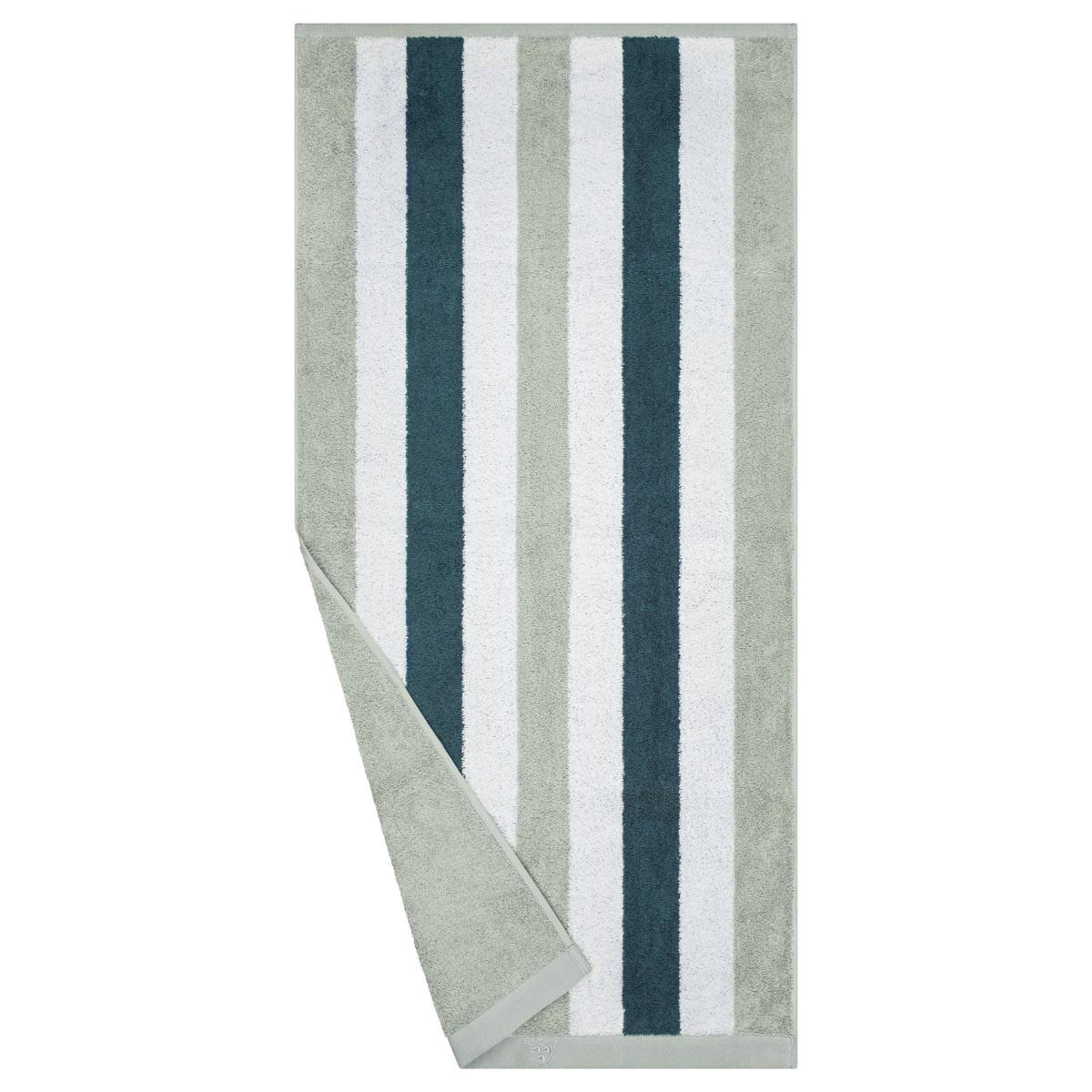 DUSCHTUCH Doubleface Stripes 2er-Set - Grün, Textil (70/140cm) - Ross