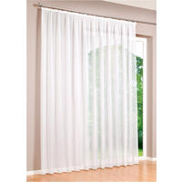 GARDINE Voile Weiß mit Kräuselband - Weiß, Textil (200/145/290cm) - Decohome