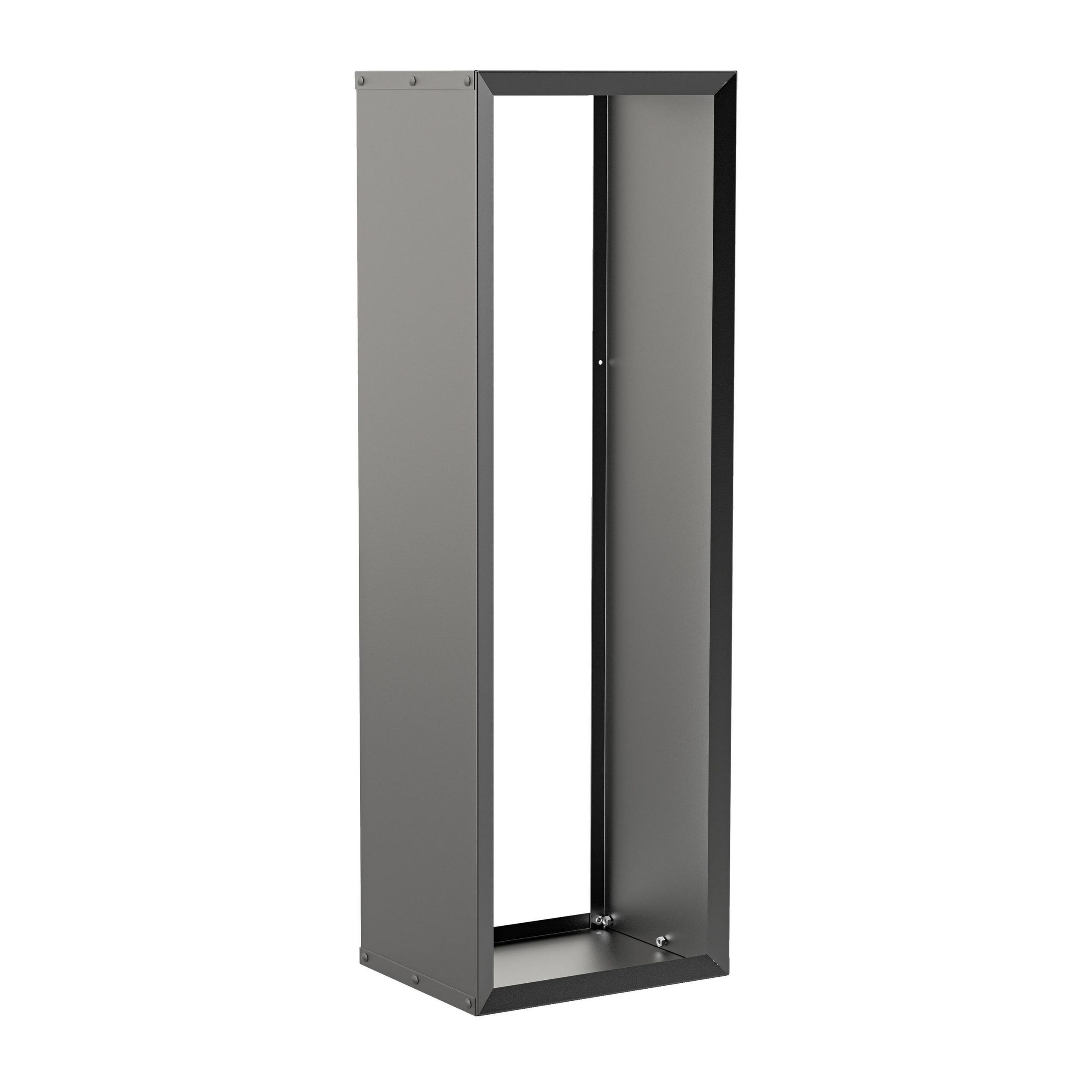 BRENNHOLZREGAL Wooker high Kaminholzregal Holzlagersystem Schwarz 49 x 149 cm - Schwarz, Metall (49/149/149cm) - Alberts