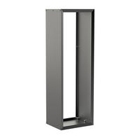 BRENNHOLZREGAL Wooker high Kaminholzregal Holzlagersystem Schwarz 49 x 149 cm - Schwarz, Metall (49/149/149cm) - Alberts