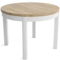 TISCH Weiss KIKI Ausziehbar - Eichefarben/Weiß, Holzwerkstoff (65/90/77cm) - Sepro Meble