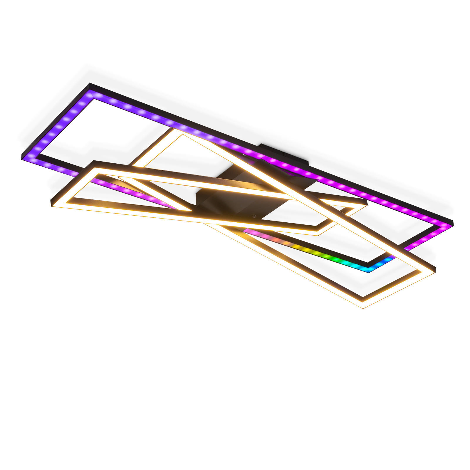 LED-DECKENLEUCHTE Jovarn 23.5/23.5/13.5 cm - Schwarz, Metall (23.5/23.5/13.5cm) - ZMH