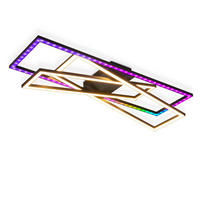 LED-DECKENLEUCHTE Jovarn 23.5/23.5/13.5 cm - Schwarz, Metall (23.5/23.5/13.5cm) - ZMH