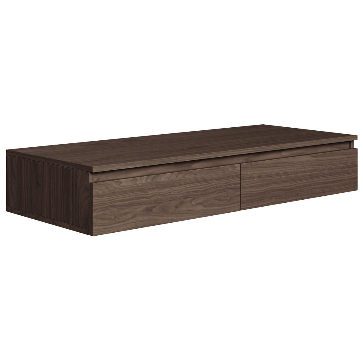 HÄNGESCHREIBTISCH / SCHMINKTISCH Bemmi Nussbaum Wisconsin 120 cm - Dunkelbraun, Holzwerkstoff (50/120/19cm) - Selsey