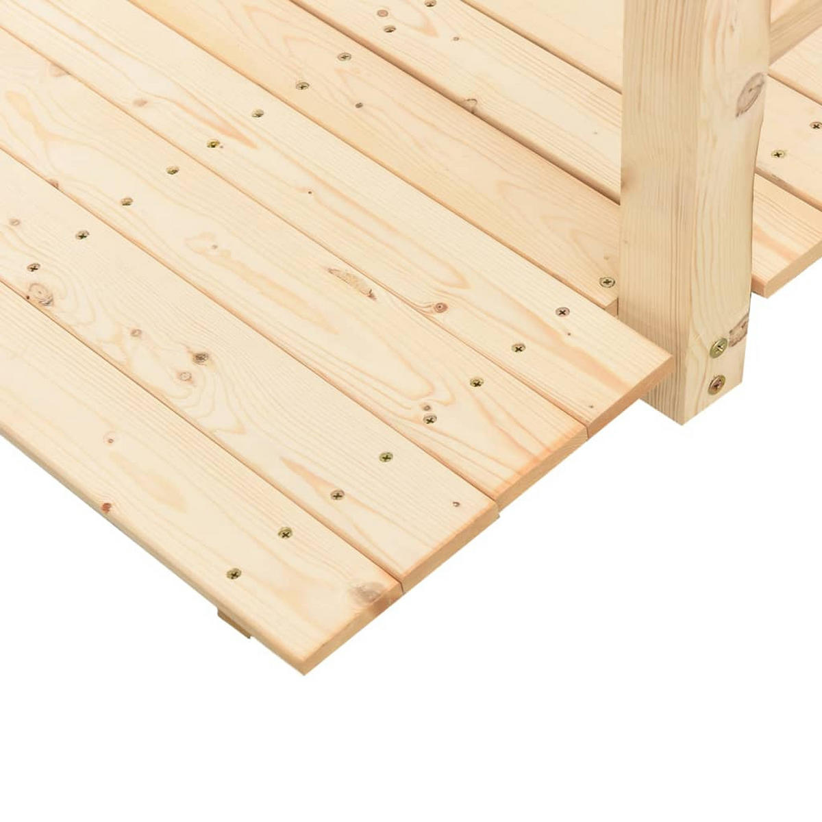 HOLZBRÜCKE mit Geländer ROBBI Natur | 150x67x56cm | Gartenbrücke mit Geländer Teichbrücke - Naturfarben, Holz (67/150/56cm) - DELUKE
