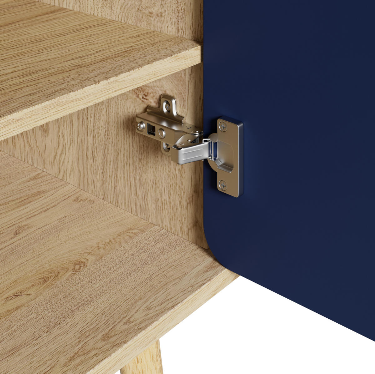 SCHUHSCHRANK mehrstufig 76 x 37 x 98,5 cm Blau Natur - Blau, Holz (37/98.5/76cm) - Beauniv