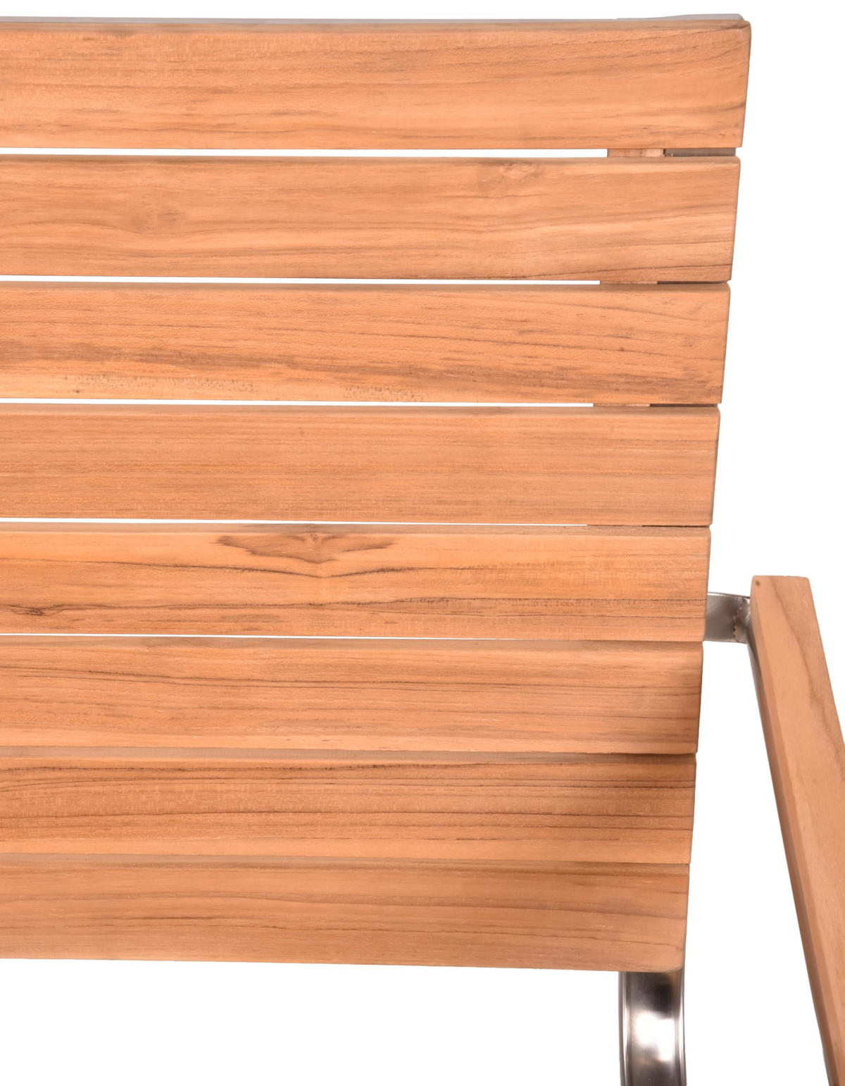 GARTEN-SITZGRUPPE Paul 7-teilig Tisch Freischwinger Braun Gartenmöbel-Set - Silberfarben, Holz - DELUKE