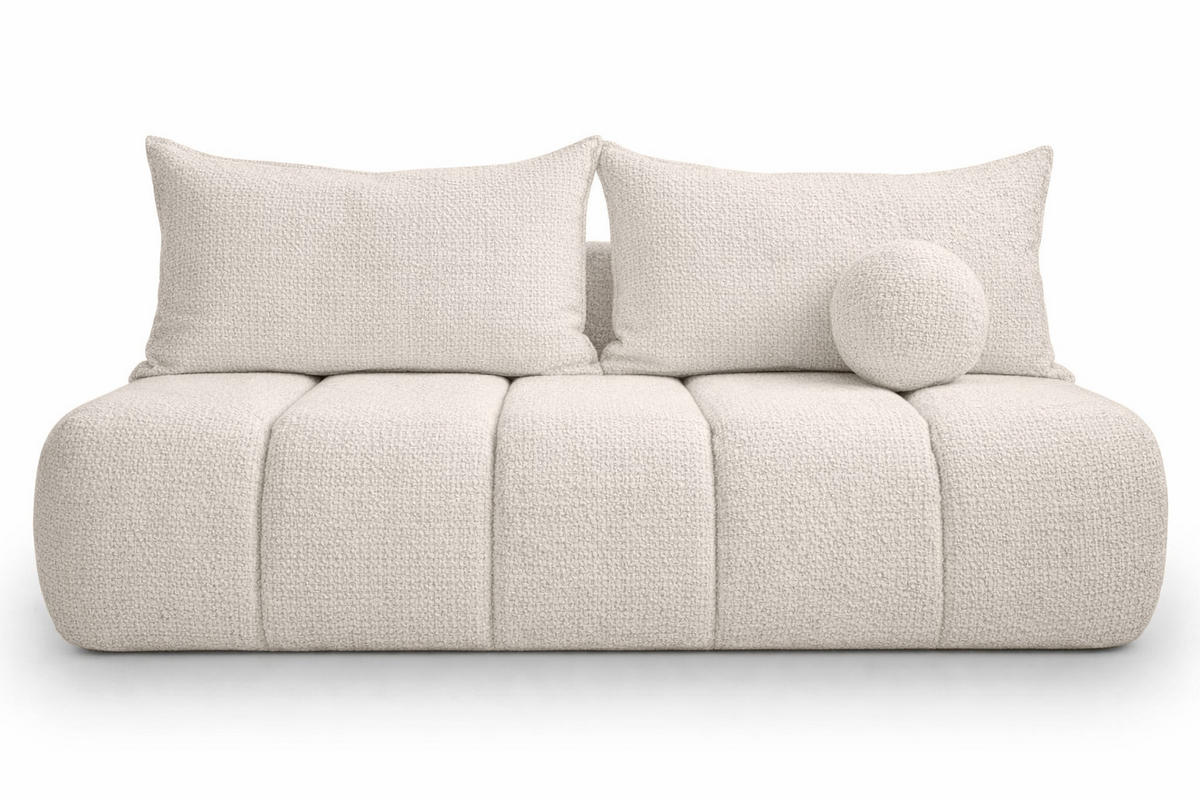 SOFA Mit Schlaffunktion Und Bettkasten, Chenille-Stoff Flow, Dunkelbeige, PIANO - Beige, Holz (207/91/103cm) - Kaiser Möbel