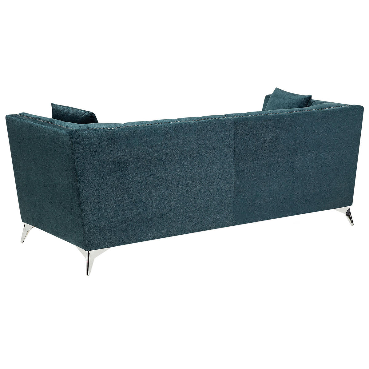 SOFA-SET 5-sitzer Samtstoff Blau Gaula - Blau, Textil (211/77/80cm) - Beliani